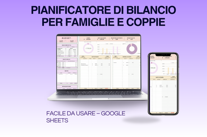 Bilancio familiare per Excel & Google Sheets (tutte le valute)