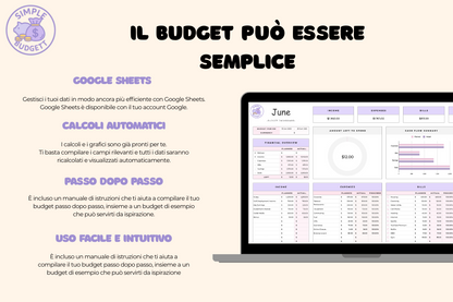 Bilancio familiare per Excel & Google Sheets (tutte le valute)